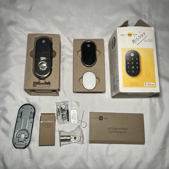 Google Nest x Yale Lock Tamper Proof Smart Lock Keyless Satin Nickel OPEN *READ* - Picture 1 of 12